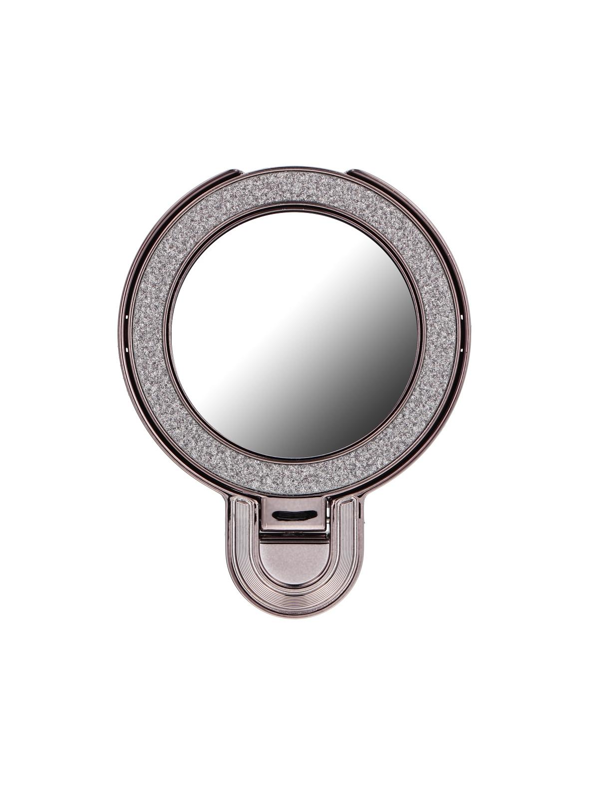 Stojak na telefon CIRCLE MIRROR - naklejany - czarny