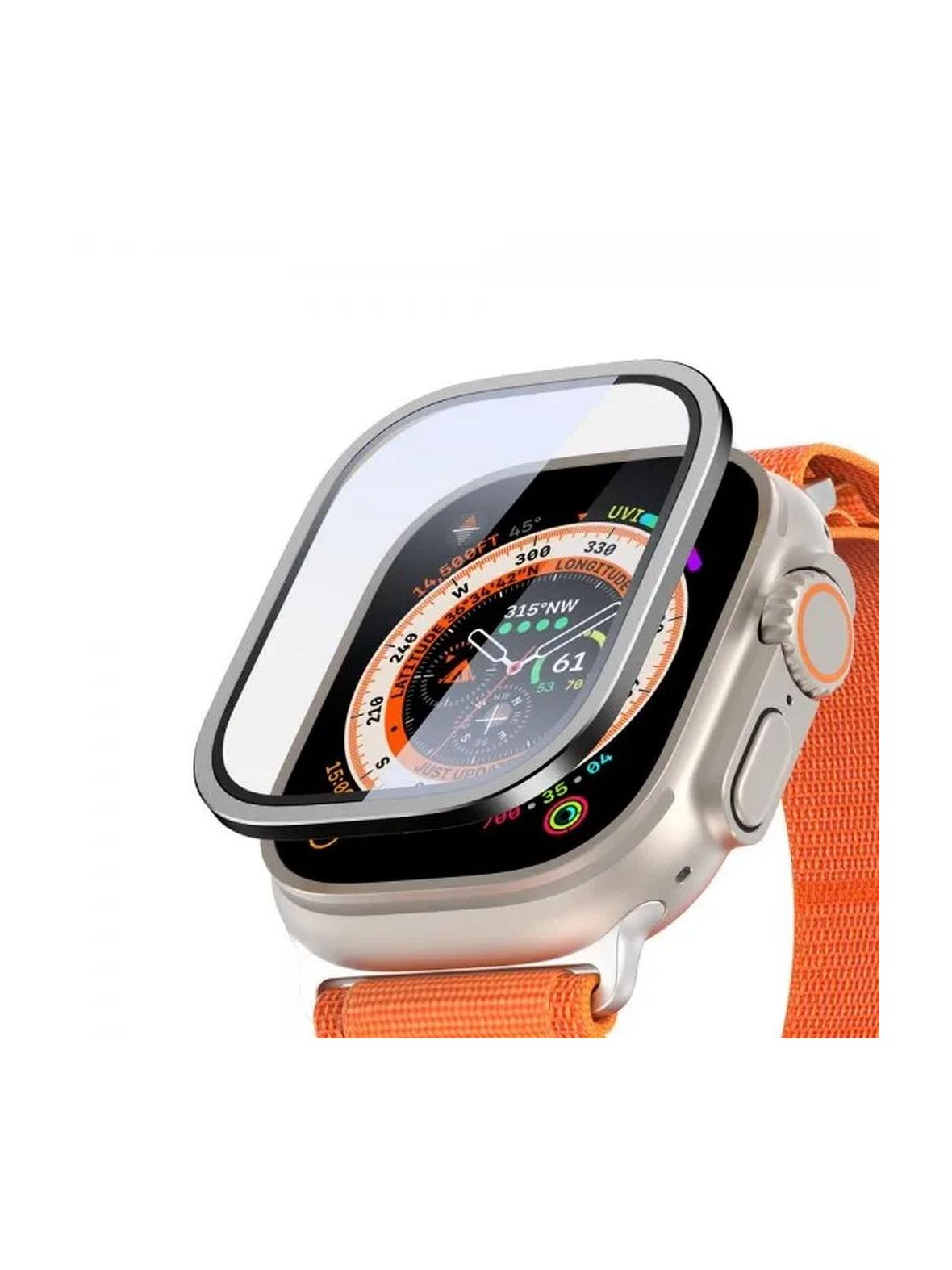 DUX DUCIS szkło FLAS hartowane z ramką do Apple Watch Ultra / Ultra 2 49 mm czarne