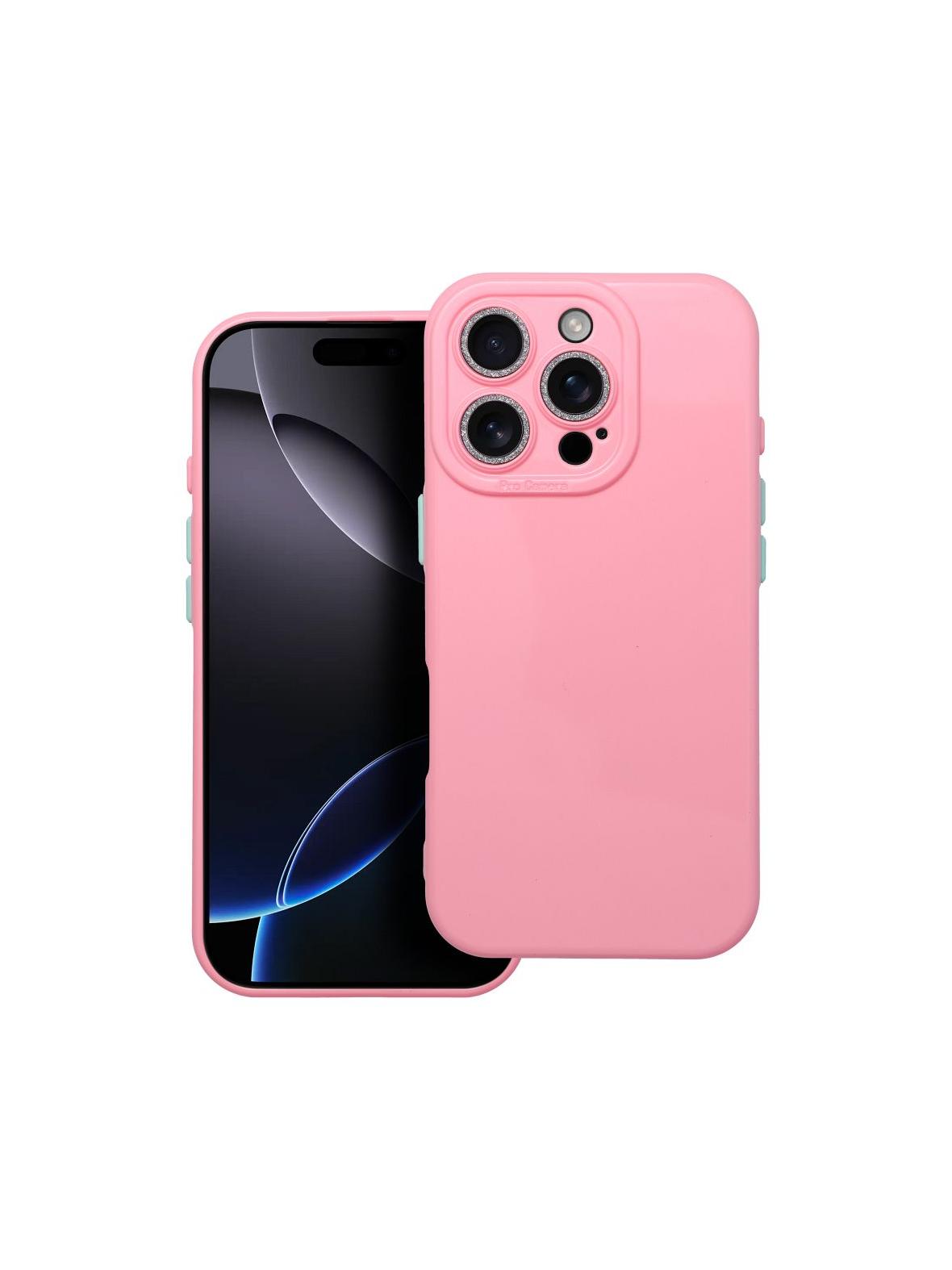 Futerał PASTEL SHINE do IPHONE 15 różowy