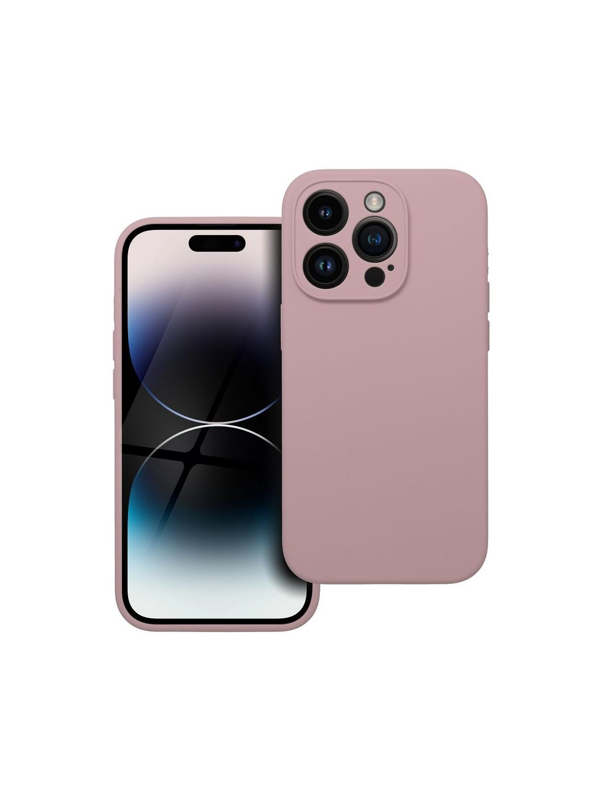 Futerał SILICONE 2mm do IPHONE 14 Pro pudrowy róż