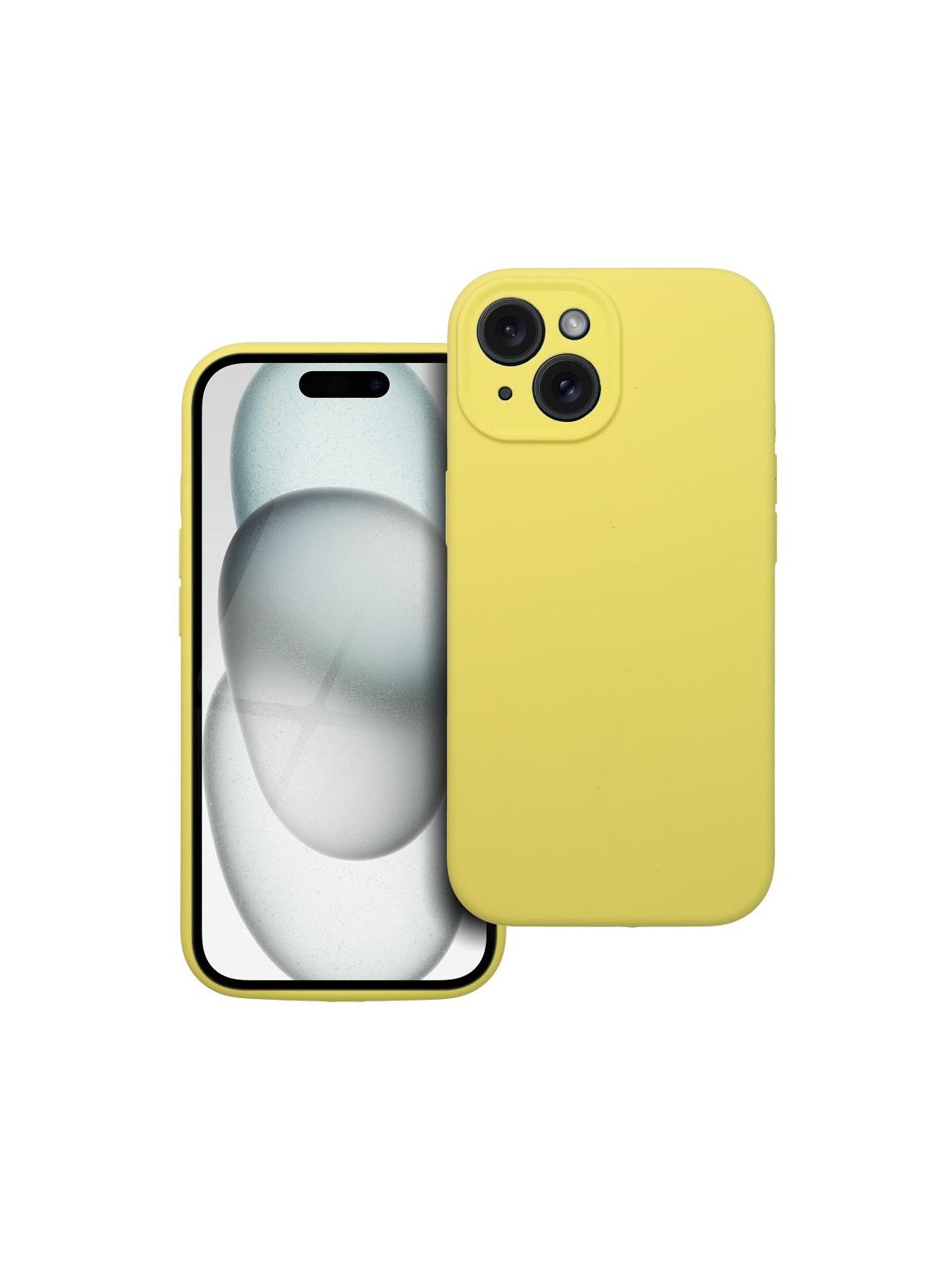 Futerał SILICONE 2mm do IPHONE 15 żółty