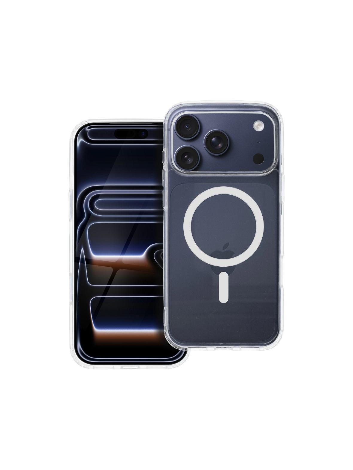 Drop Glue Colorful Ring Mag Cover kompatybilny z MagSafe pasuje do IPHONE 17 Pro Max (full ring) biały