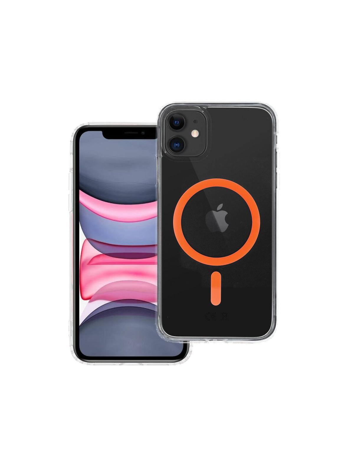 Drop Glue Colorful Ring Mag Cover kompatybilny z MagSafe pasuje do IPHONE 11 pomarańczowy