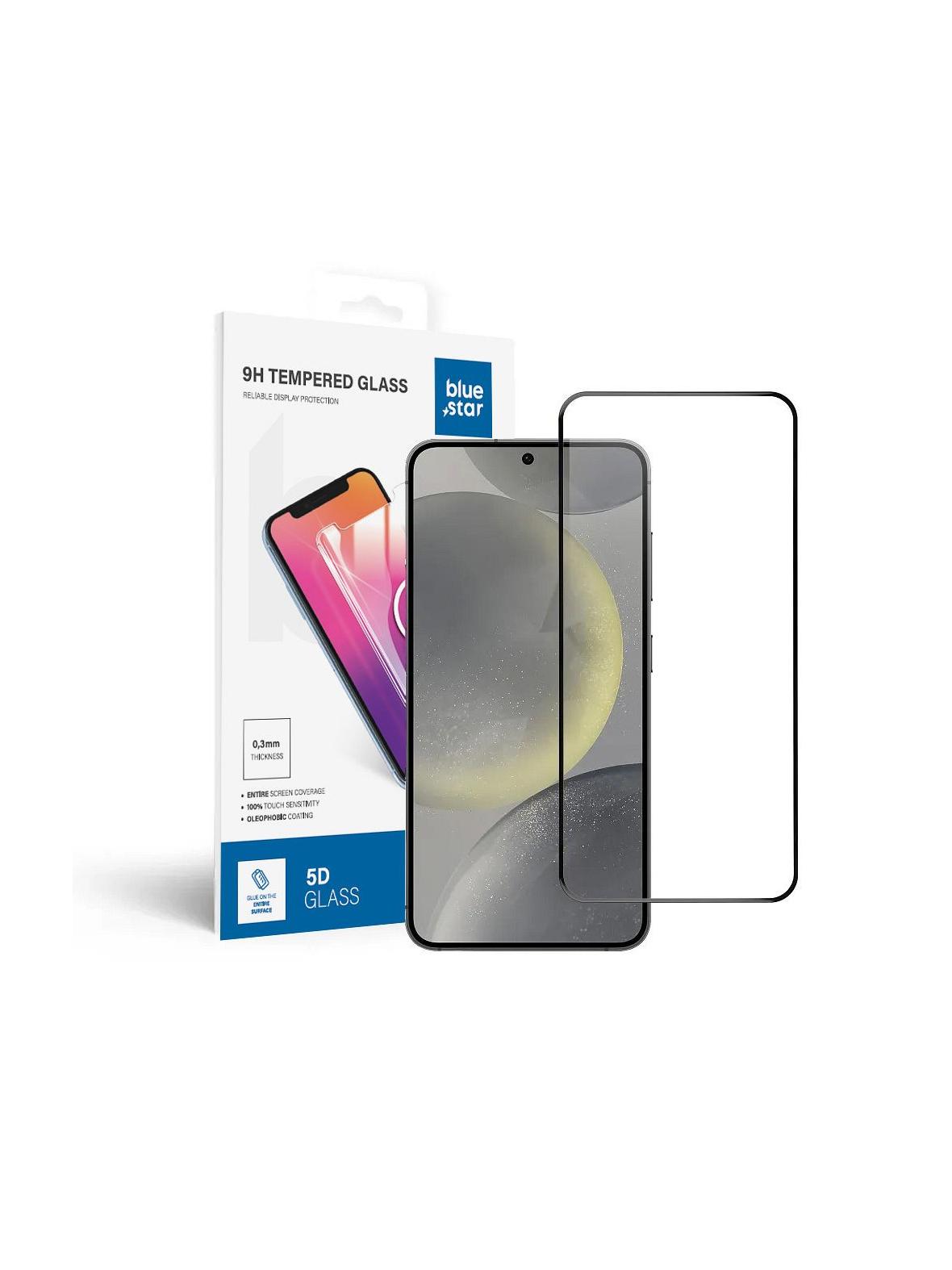 Szkło hartowane do Samsung Galaxy S24 (full glue / case friendly) Blue Star 5D czarne