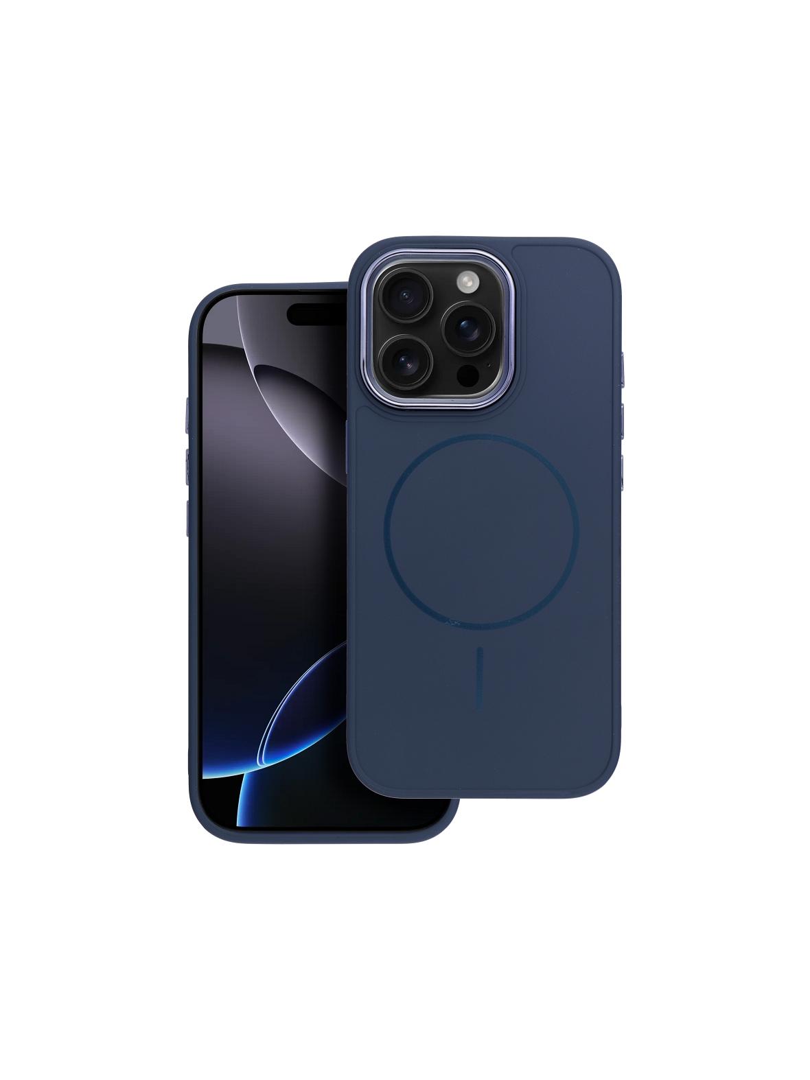 Futerał FRAME MAG COVER kompatybilny z MagSafe do IPHONE 17 PRO MAX granatowy