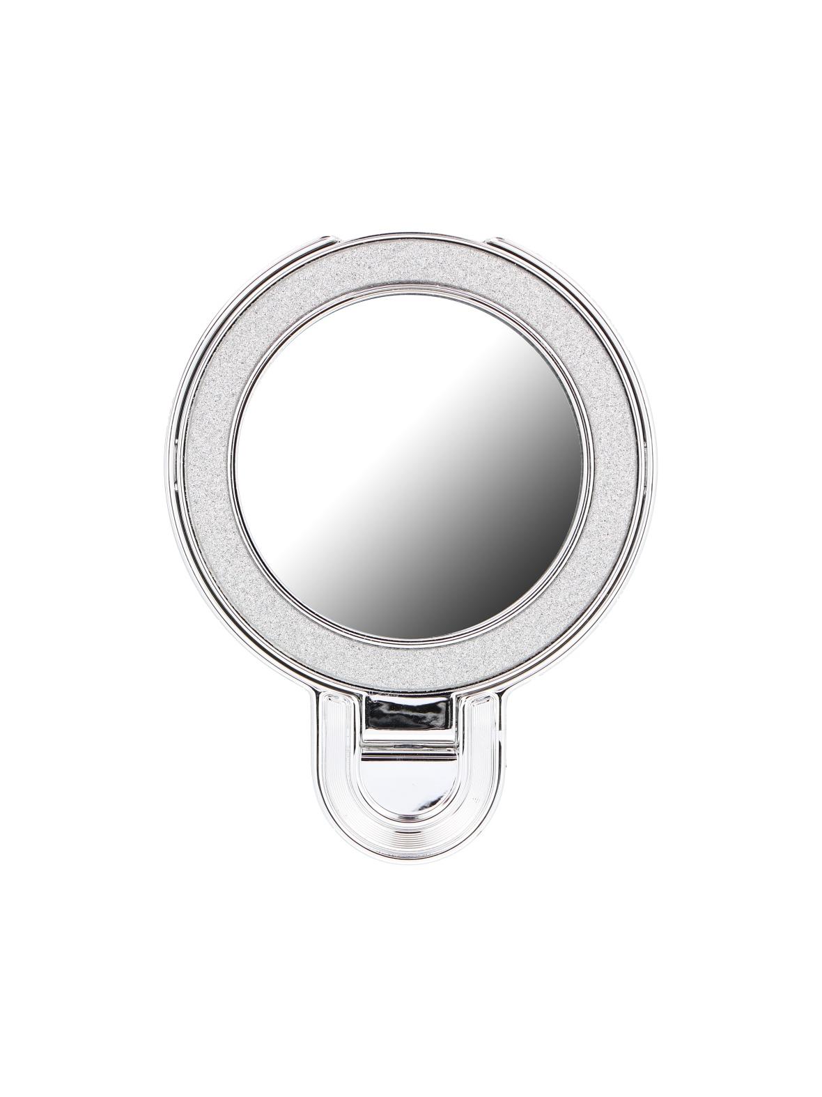 Stojak na telefon CIRCLE MIRROR - naklejany - srebrny