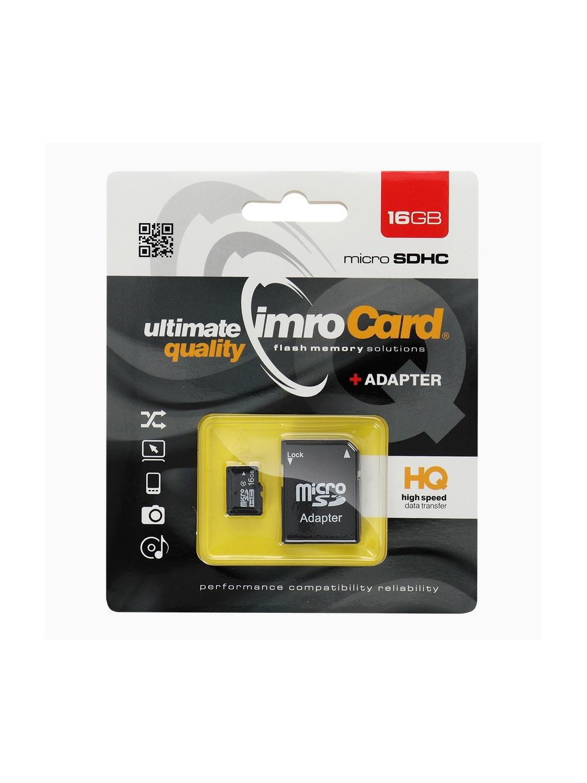IMRO karta pamięci microSD 16GB z adapterem SD