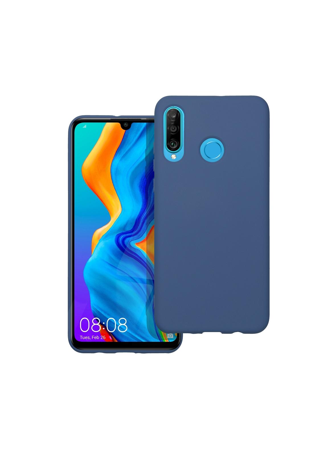 Futerał SILICONE do HUAWEI P30 Lite niebieski