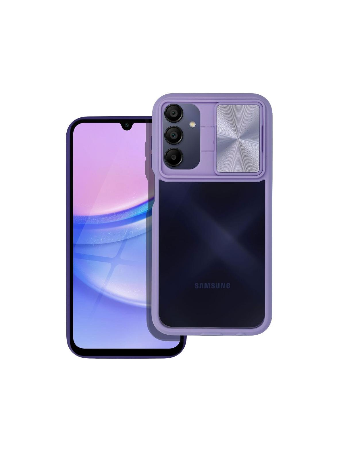 Futerał SLIDER do SAMSUNG A15 fioletowy