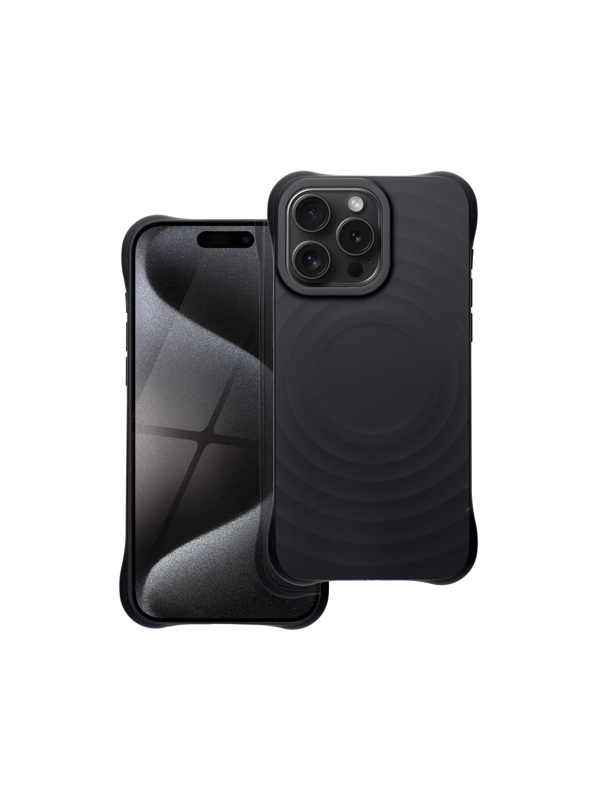 Silicone Zephyr Mag Cover kompatybilny z MagSafe do IPHONE 15 PRO MAX czarny