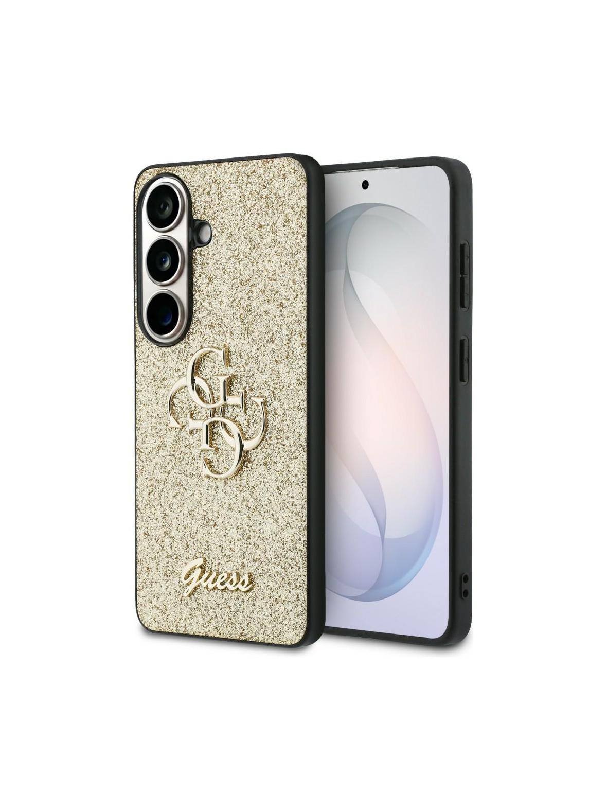 GUESS futerał do SAMSUNG S26 GUHCS26SHG4SGD (Fixed Glitter 4G Big Metal Logo) złoty
