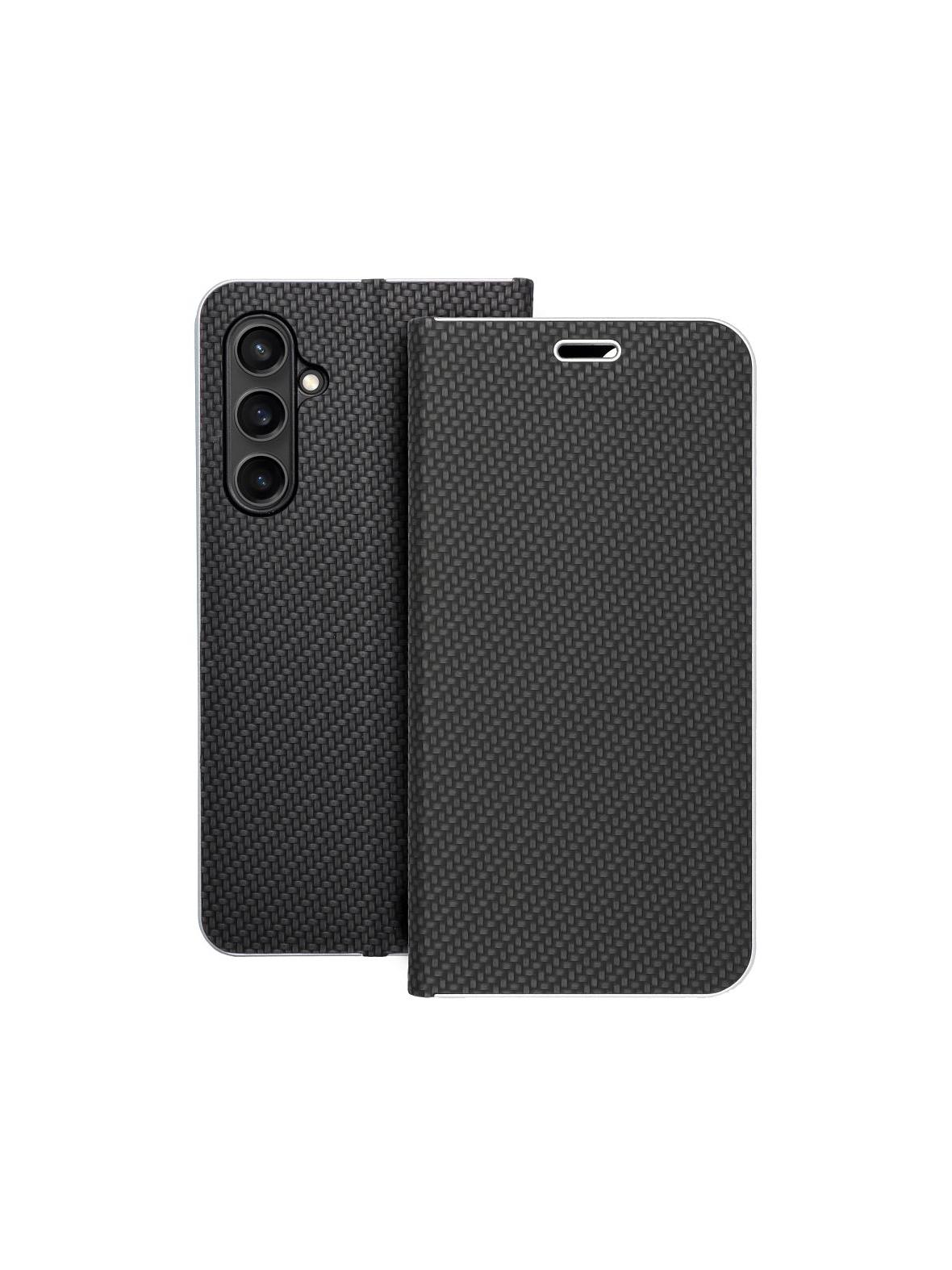 Kabura LUNA Book Carbon do SAMSUNG S23 FE czarny