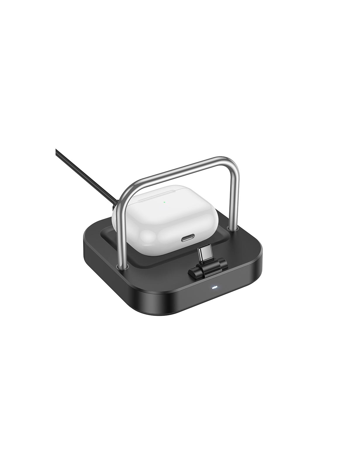 Ładowarka biurkowa Hoco 2w1 USB C PD QC 3A 30W + ładowanie bezprzewodowe 5W CQ16B czarna