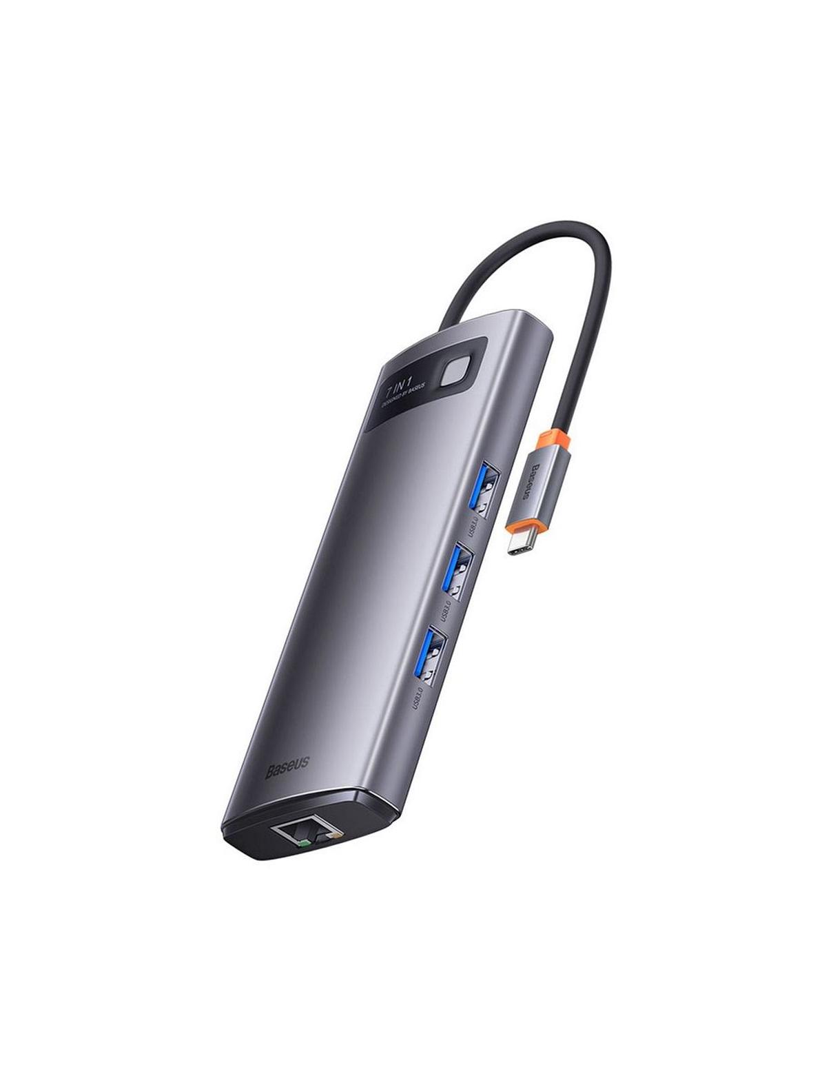 BASEUS adapter HUB 7w1 Typ C WKWG040113/BS-OH044 0,15 m szary