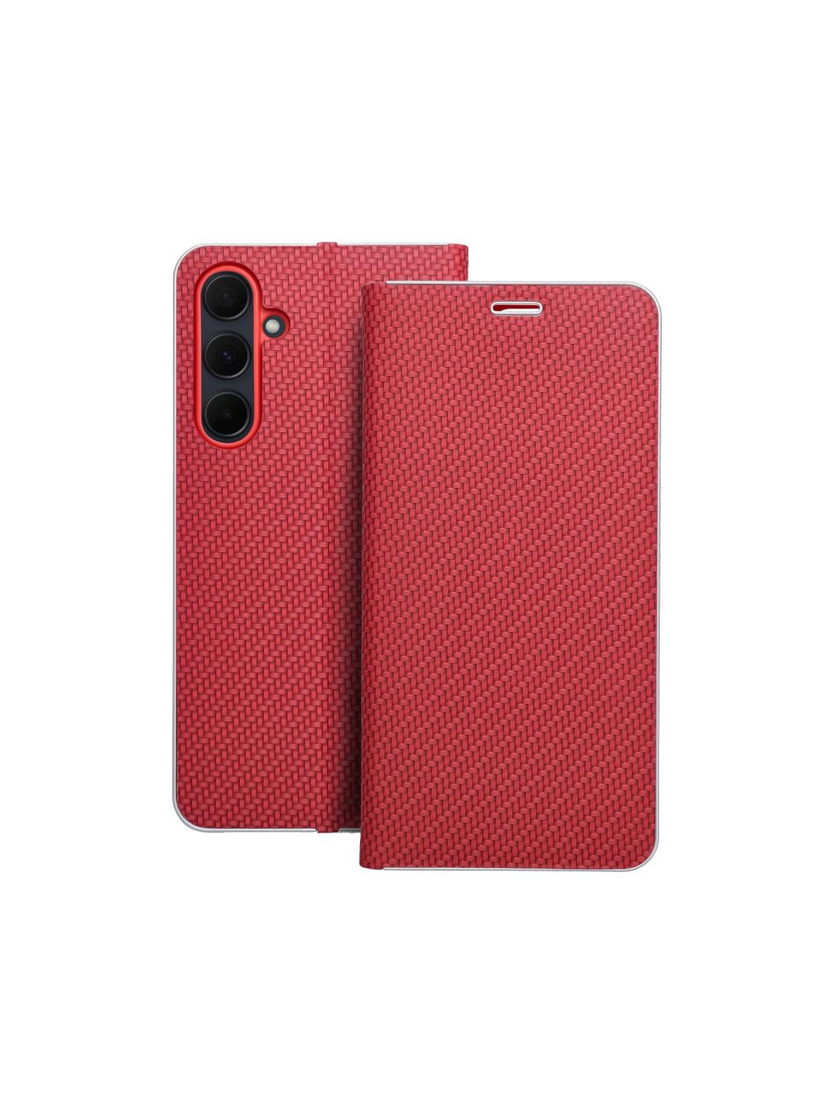Kabura LUNA Book Carbon do SAMSUNG A35 5G czerwony