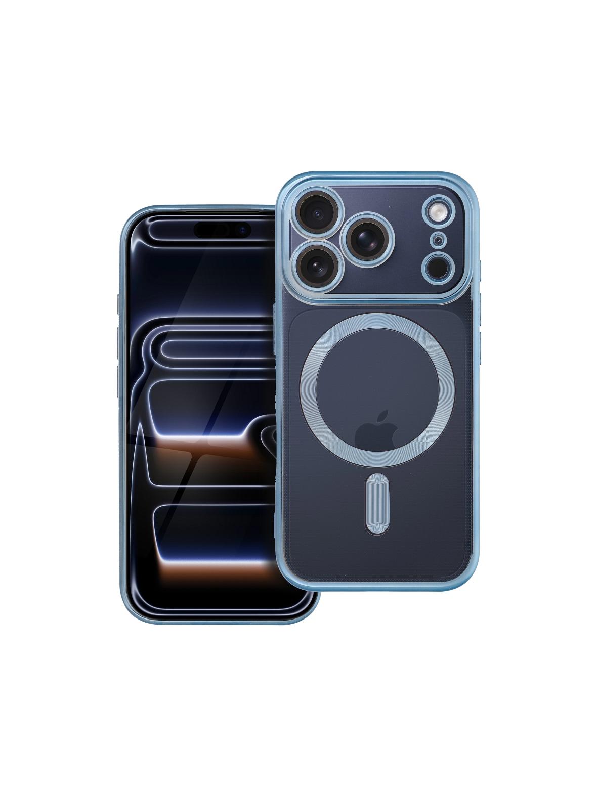 Futerał ELECTRO MAG COVER kompatybilny z MagSafe do IPHONE 17 Pro (full ring) niebieski