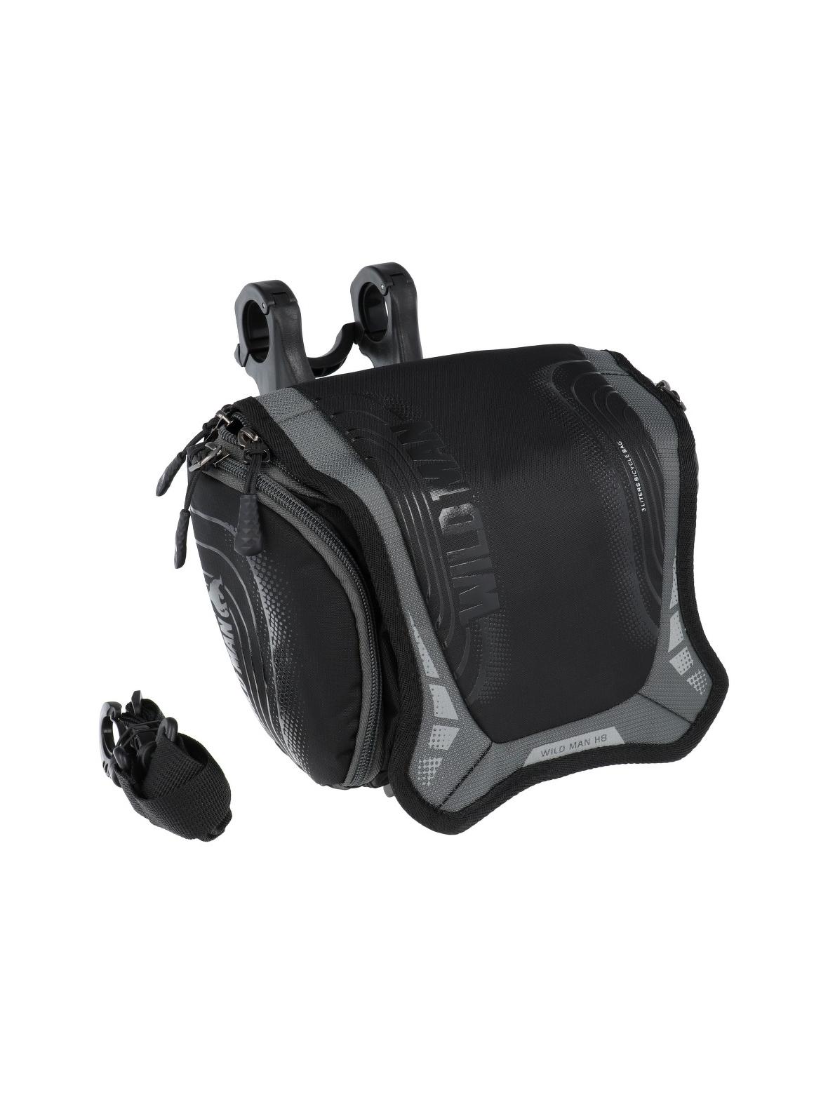 WILDMAN sakwa rowerowa na kierownicę na zamek H8 3L czarna