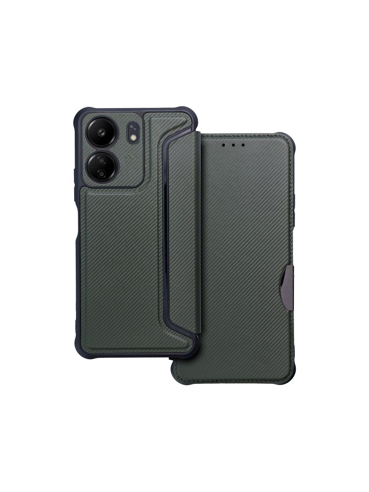 Kabura RAZOR Book do XIAOMI Redmi 13C ciemnozielony