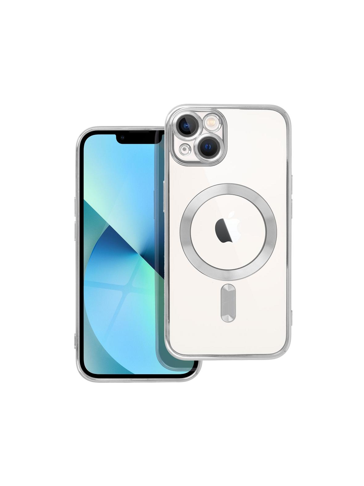 Futerał ELECTRO MAG COVER kompatybilny z MagSafe do IPHONE 13 srebrny