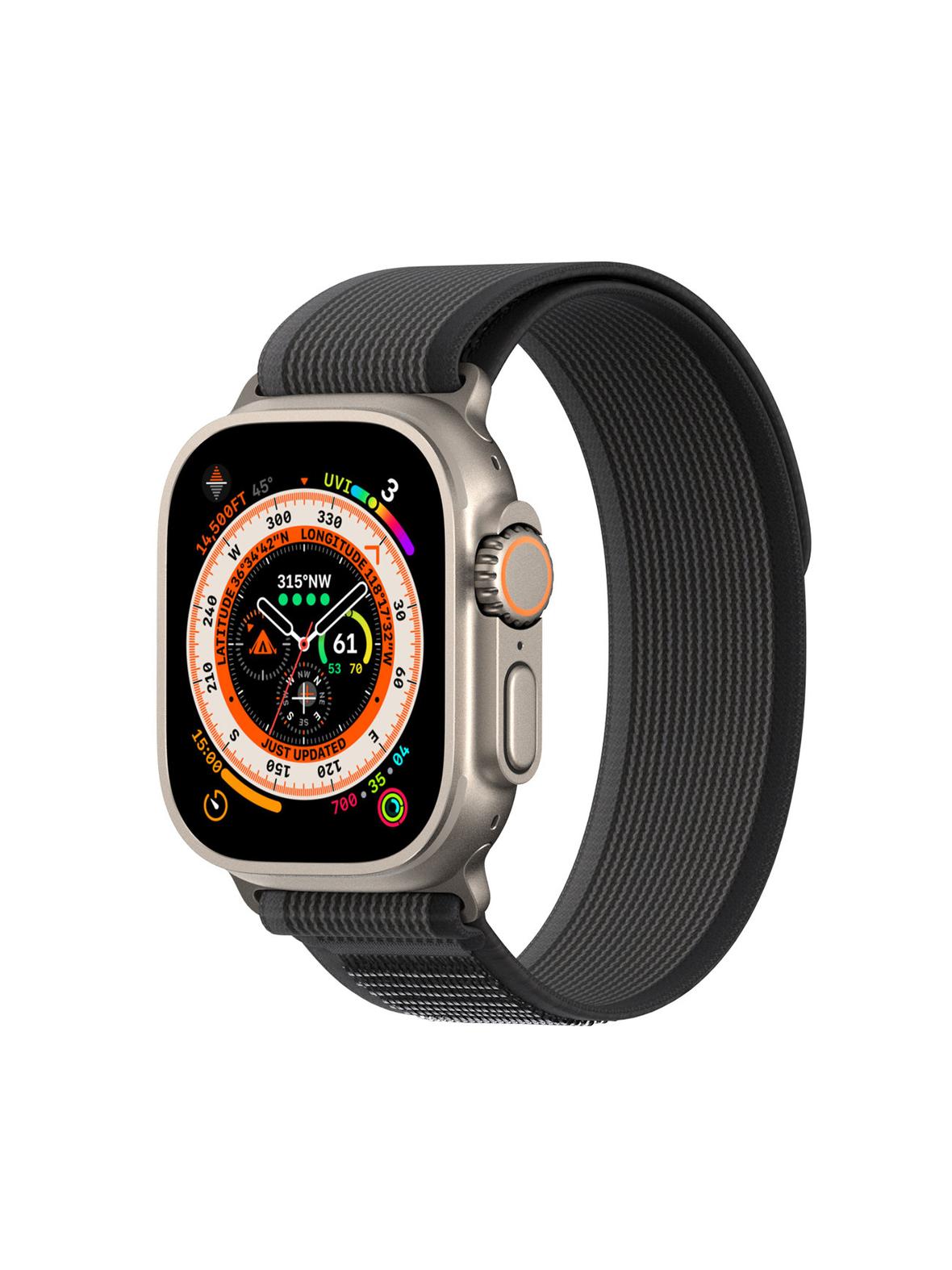 DUX DUCIS pasek YJ nylonowy do Apple Watch 42 / 44 / 45 / 49 mm czarno szary