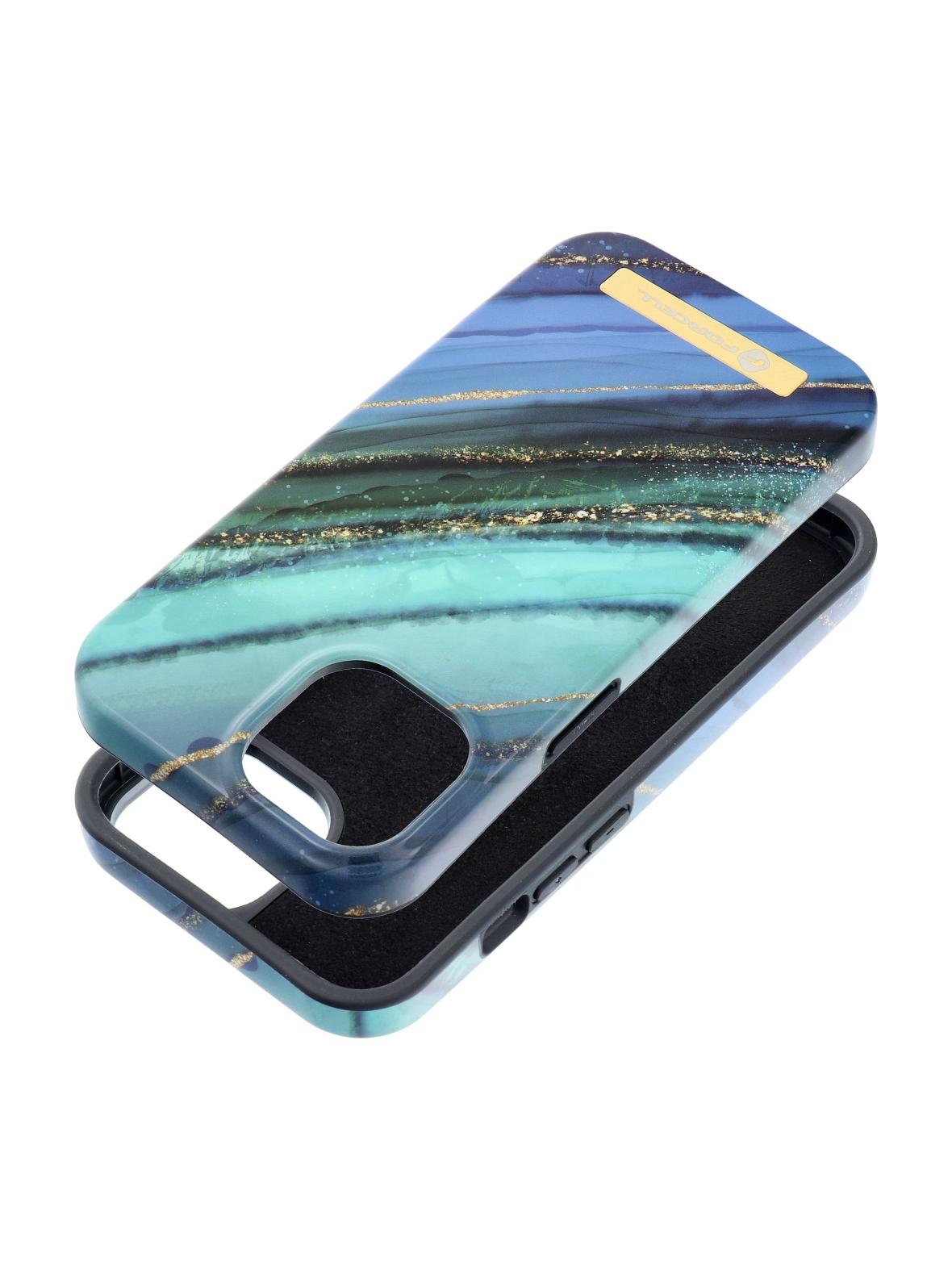 Etui na iPhone 15 Forcell F-Protect Mirage zgodny z MagSafe jade marble