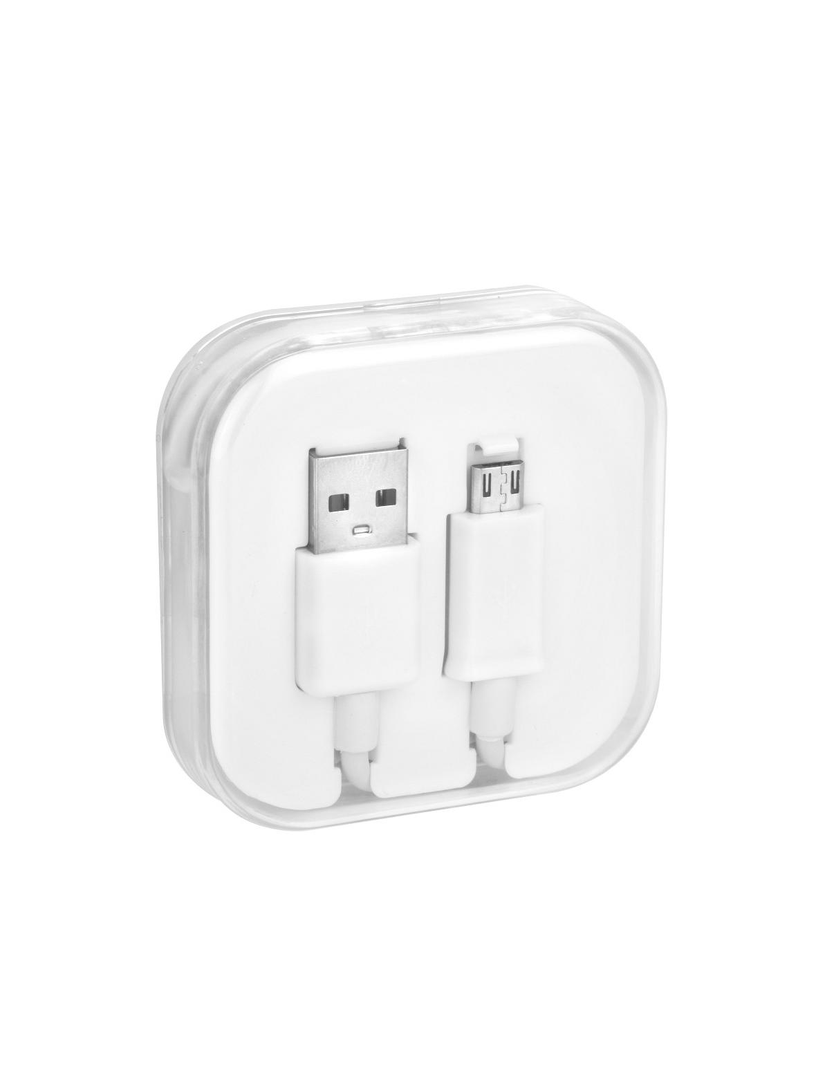 Kabel USB A do Micro USB 1A 1 m box biały