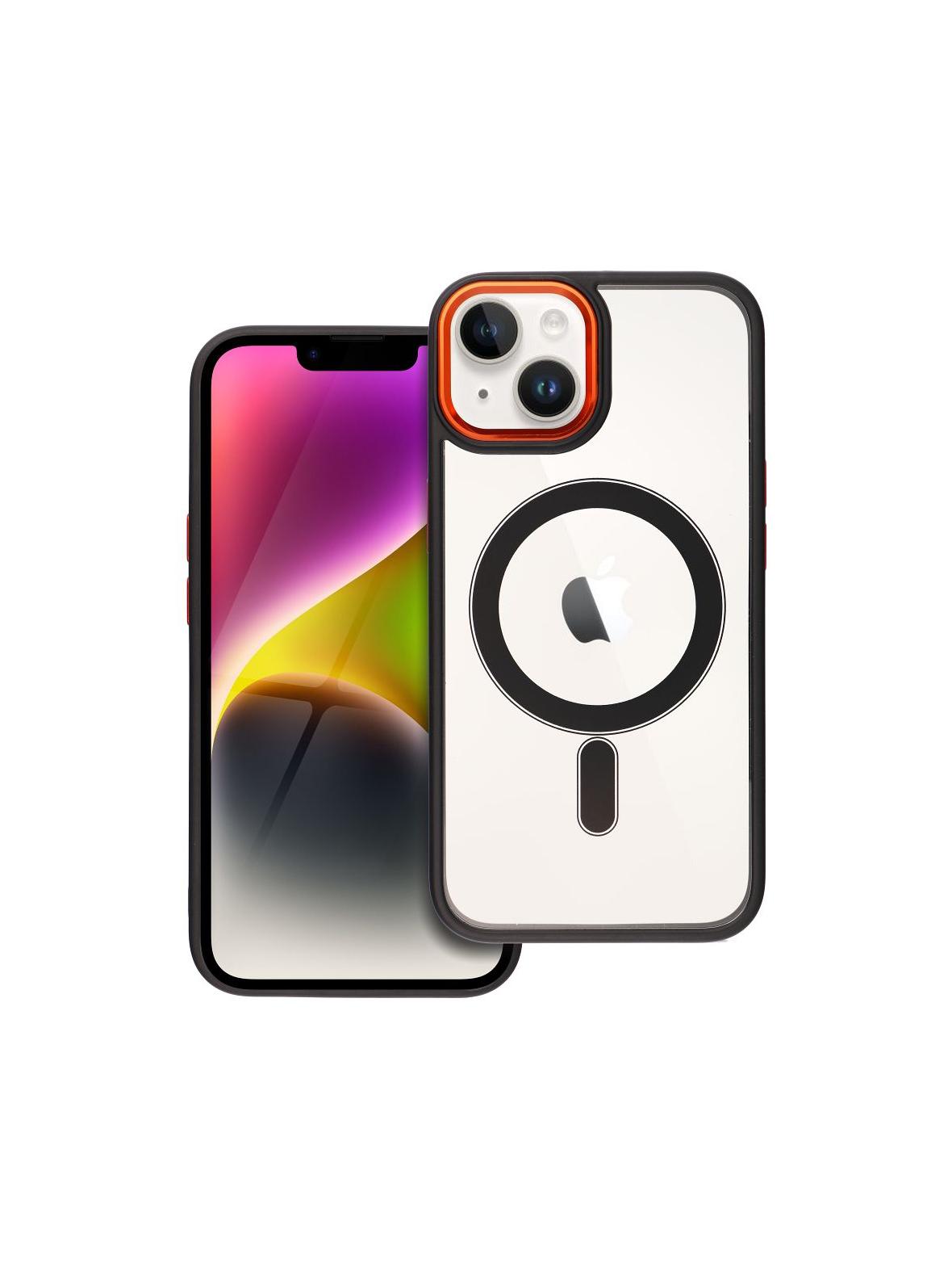 Futerał COLOR EDGE MAG COVER kompatybilny z MagSafe do IPHONE 14 czarno złoty