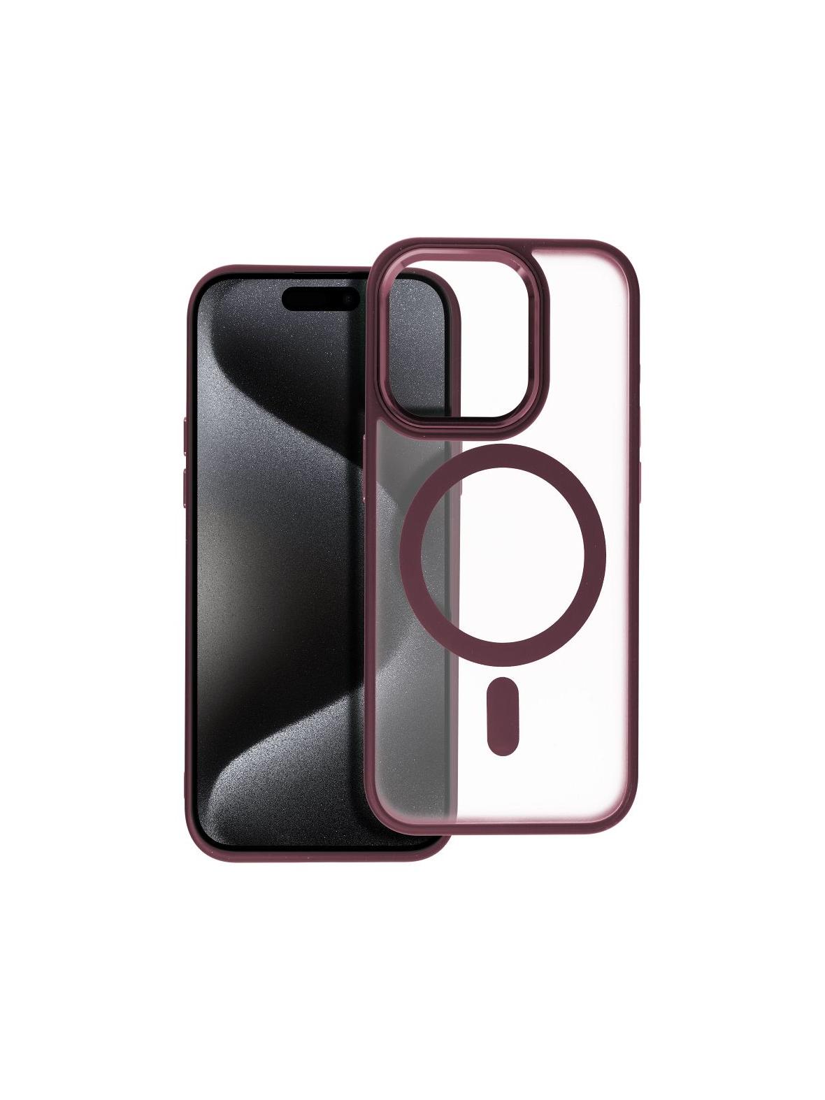 Futerał MATTE MAG COVER kompatybilny z MagSafe do IPHONE 15 Pro czerwony