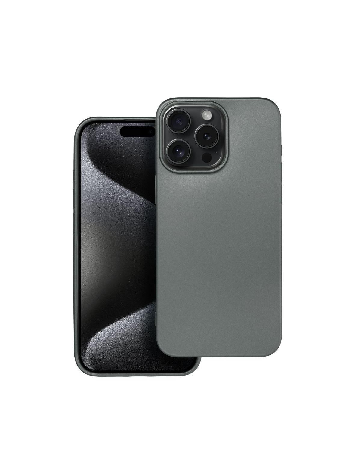 Futerał METALLIC do IPHONE 15 Pro Max szary