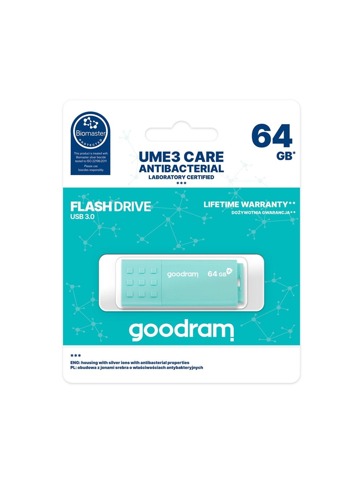 GOODRAM pendrive UME3 64GB USB3.2 (Biomaster protected)