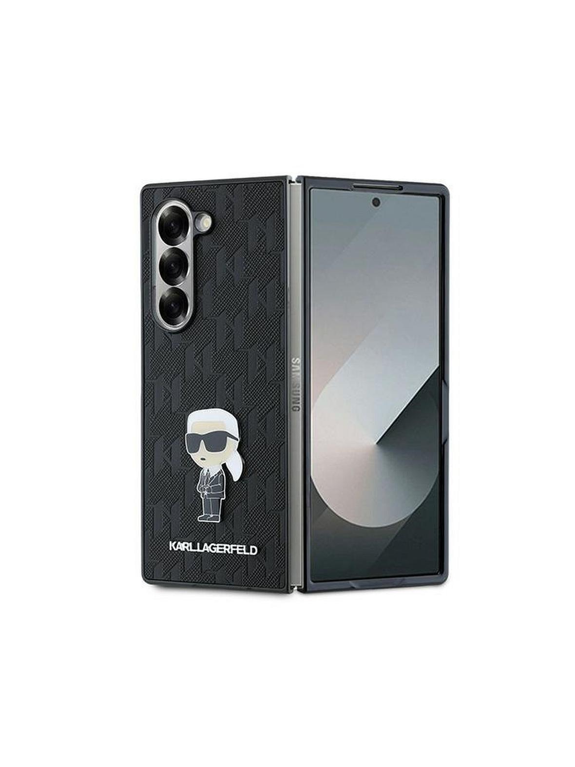KARL LAGERFELD futerał do SAMSUNG Z Fold 6 KLHCZFD6SAPKINPK (HC Saffiano Monogram Ikonik Pin) czarny