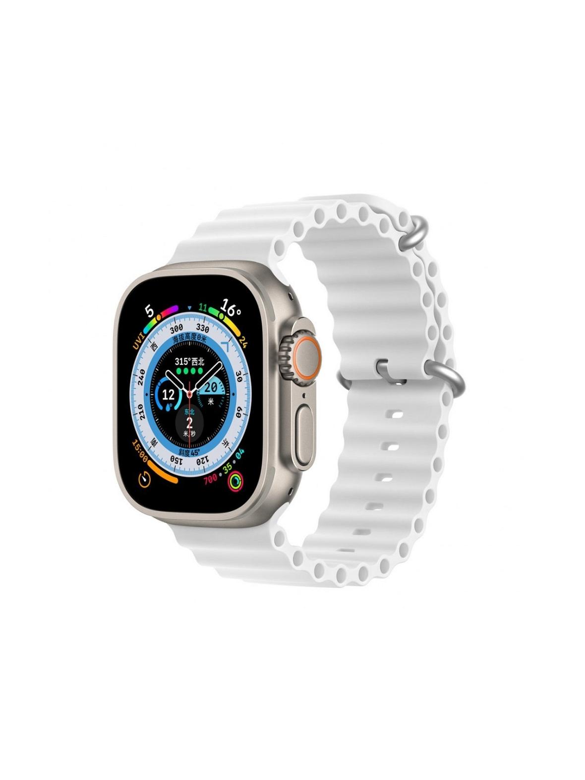DUX DUCIS pasek OCEAN WAVE silikonowy do Apple Watch 42 / 44 / 45 mm biały