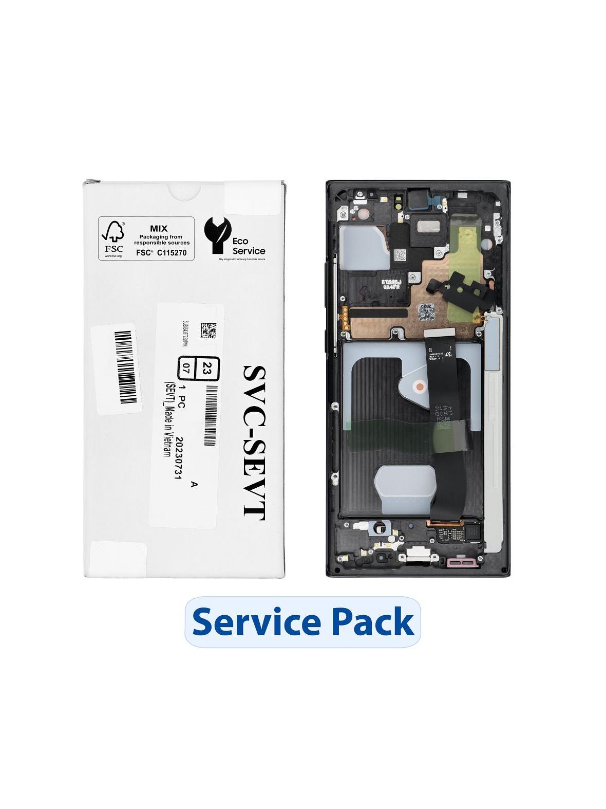 ServicePack Wyświetlacz LCD do SAMSUNG Note 20 Ultra 5G N986 / N985 GH82-31453A Mystic Black