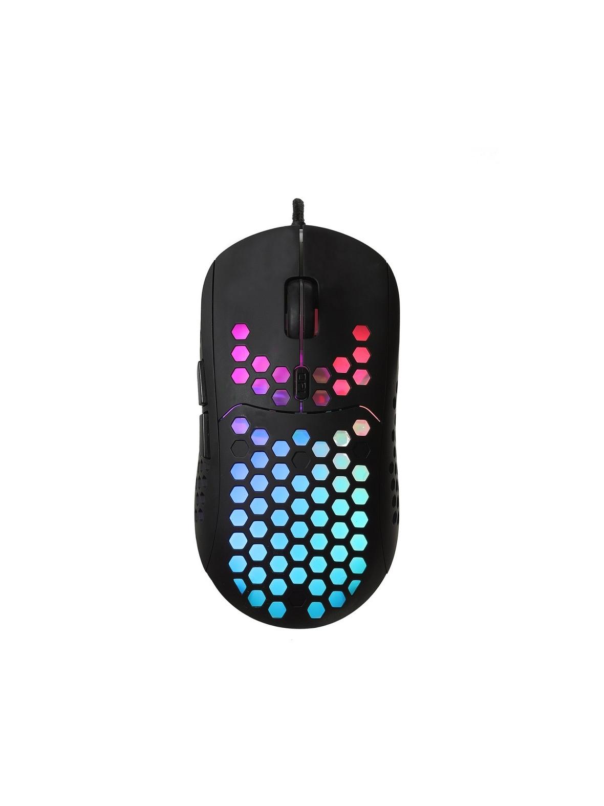 ART myszka komputerowa przewodowa USB A 6400 dpi podświetlana AM-99 czarna