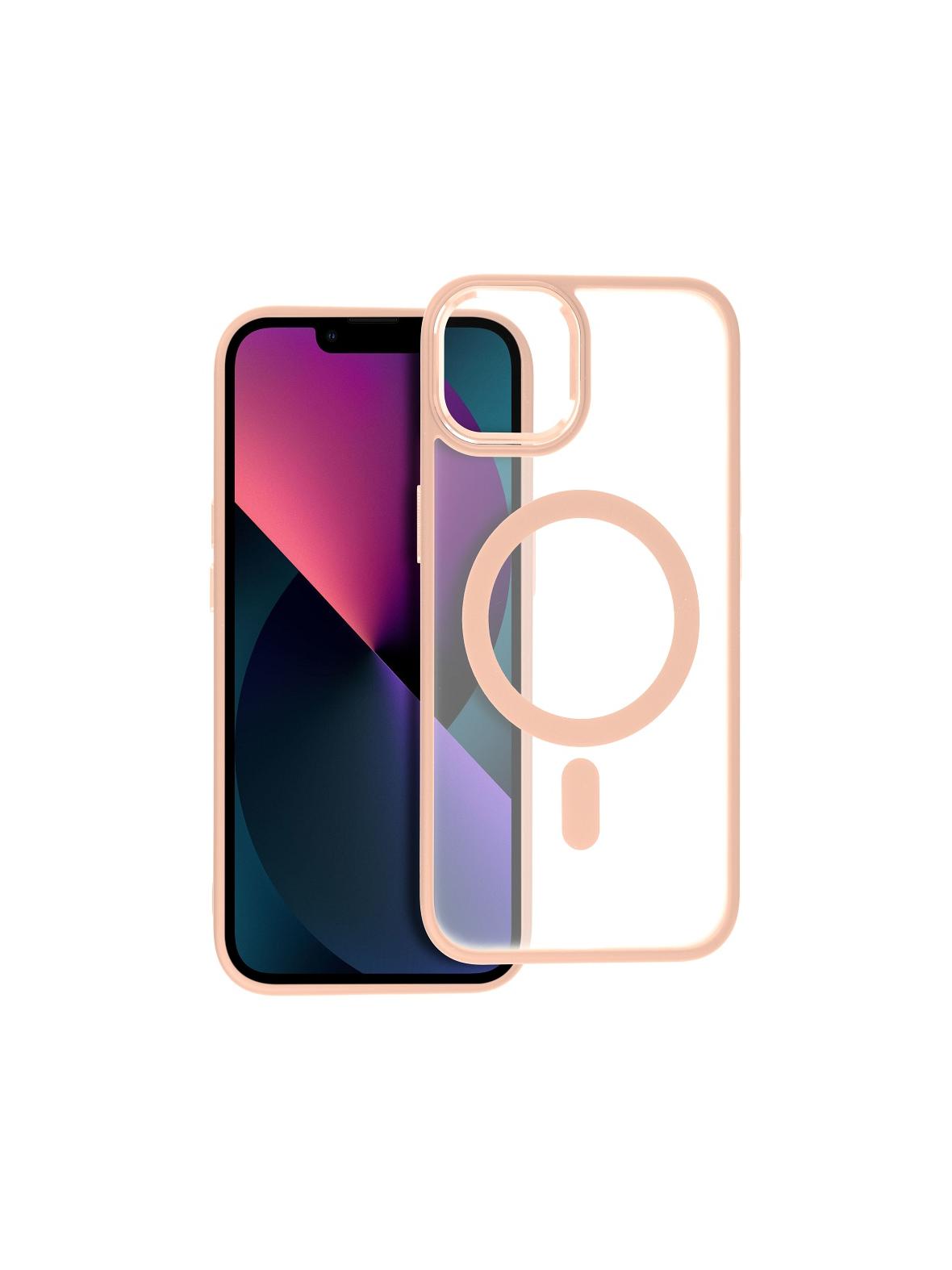 Futerał MATTE MAG COVER kompatybilny z MagSafe do IPHONE 13 różowy