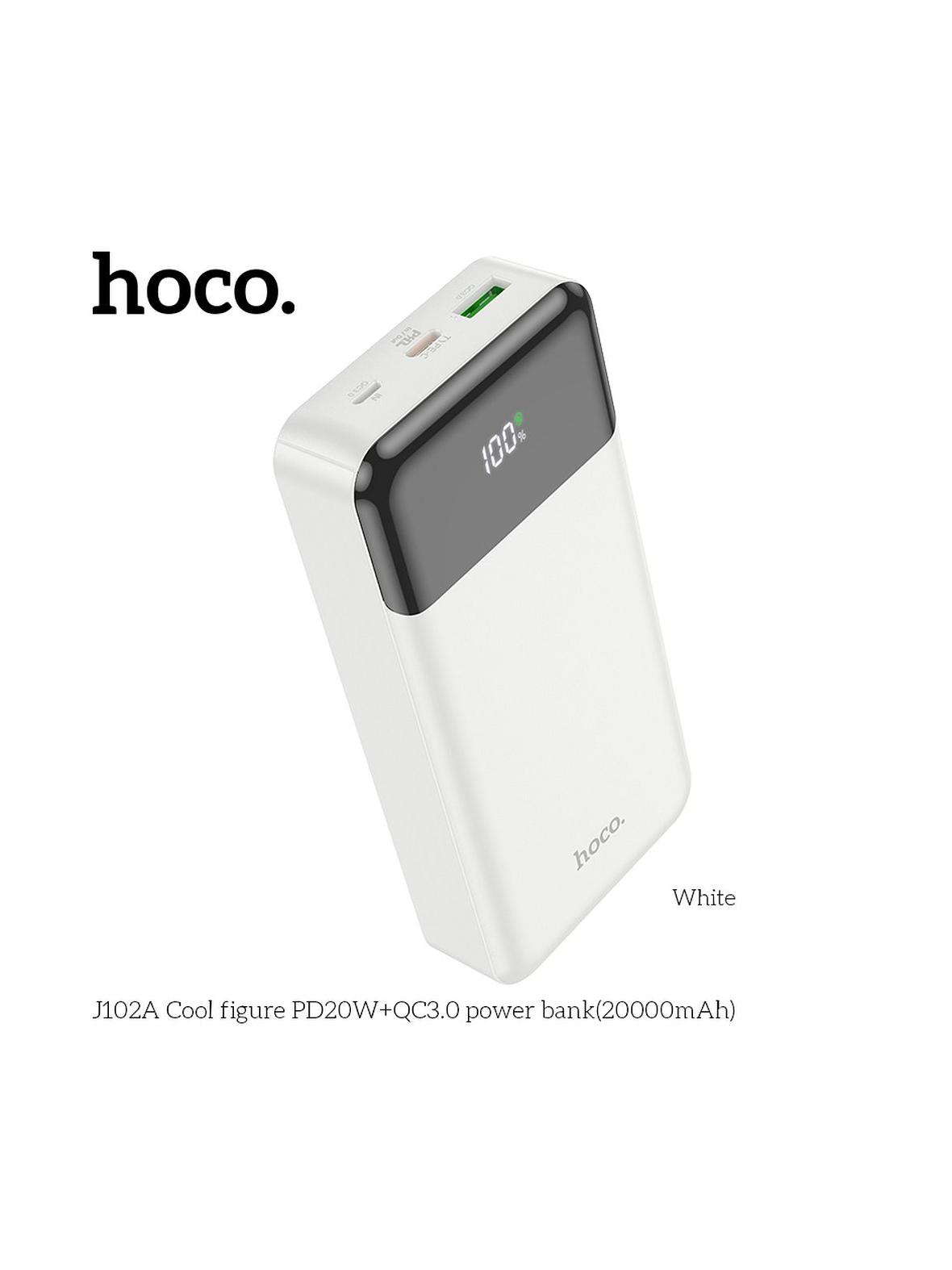 Powerbank Hoco 20000 mAh QC3.0 PD 3A 20W J102A biały