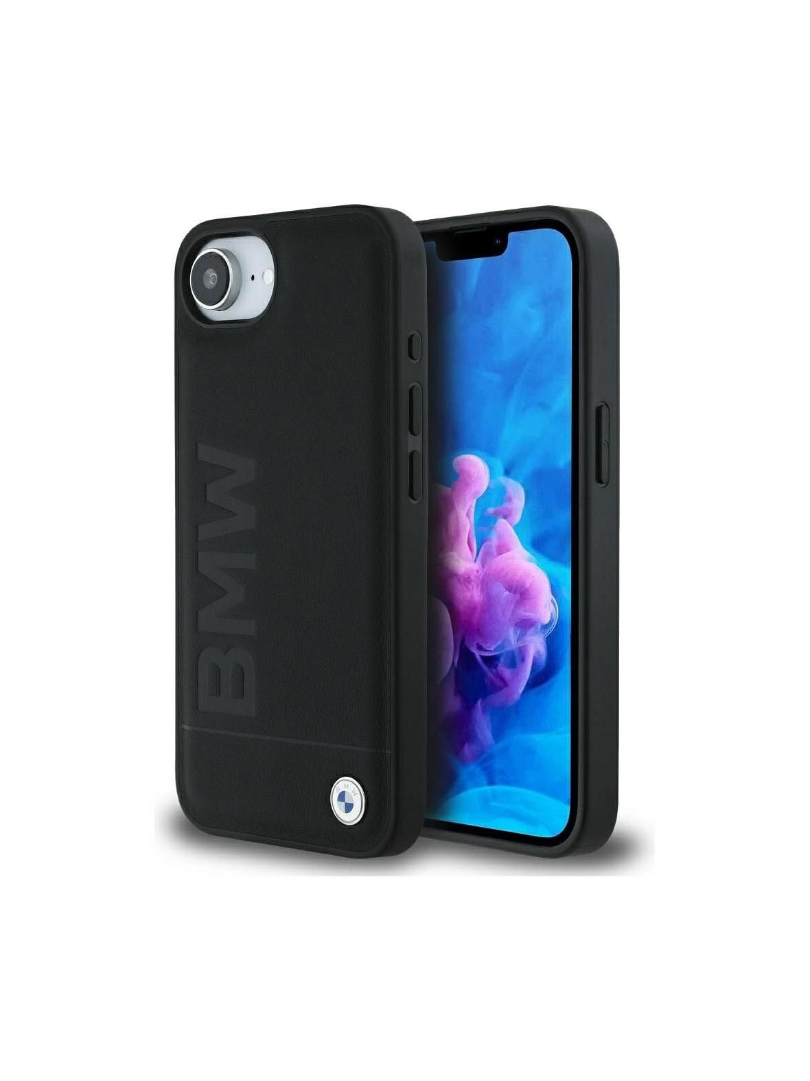 BMW futerał do IPHONE 16e (SE 4 2025) BMHCPSE4SLLBK (Leather Hot Stamp) black