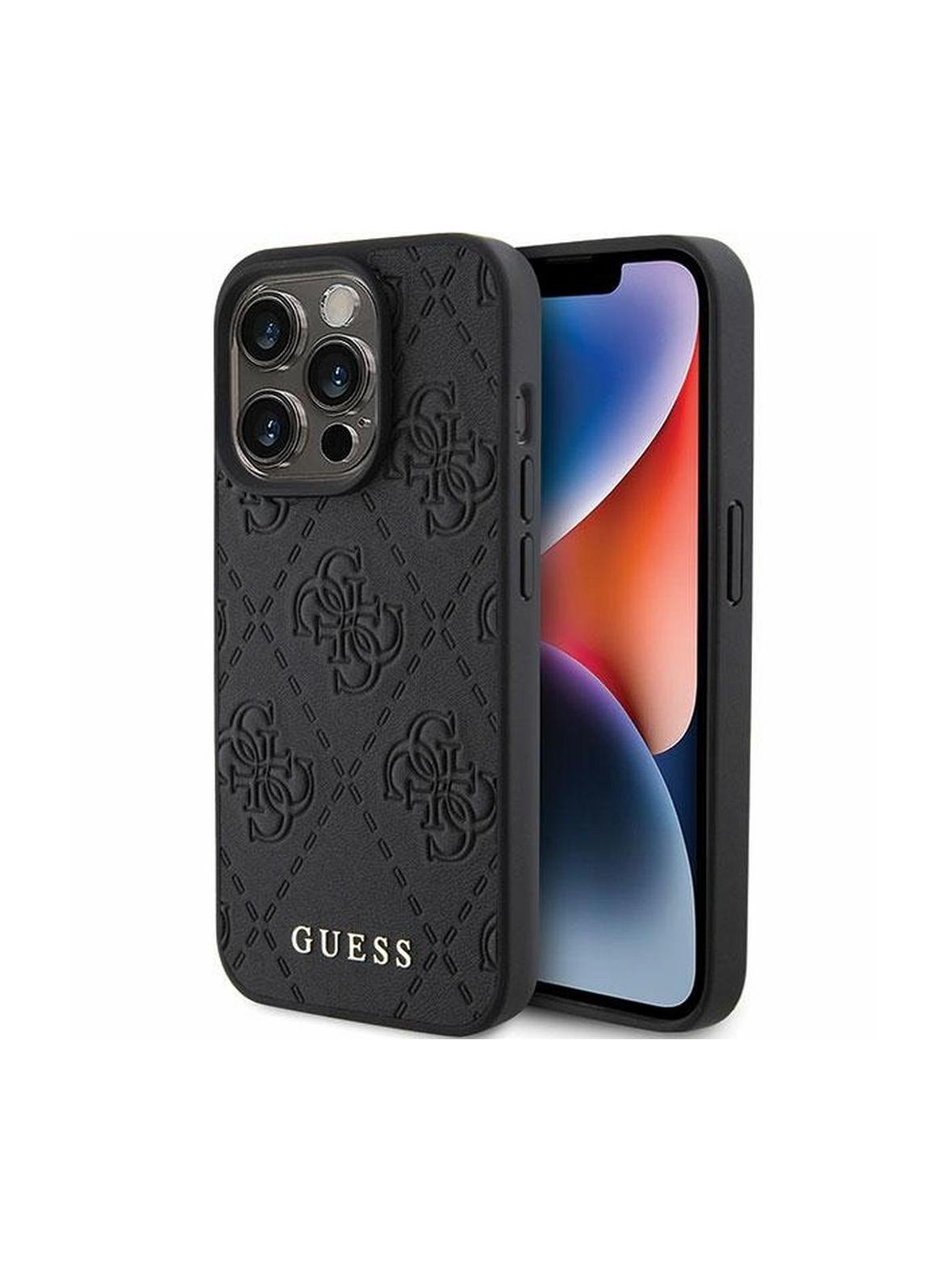 GUESS futerał do IPHONE 15 Pro GUHCP15LP4EPMK (Quilted 4G Classic) czarny