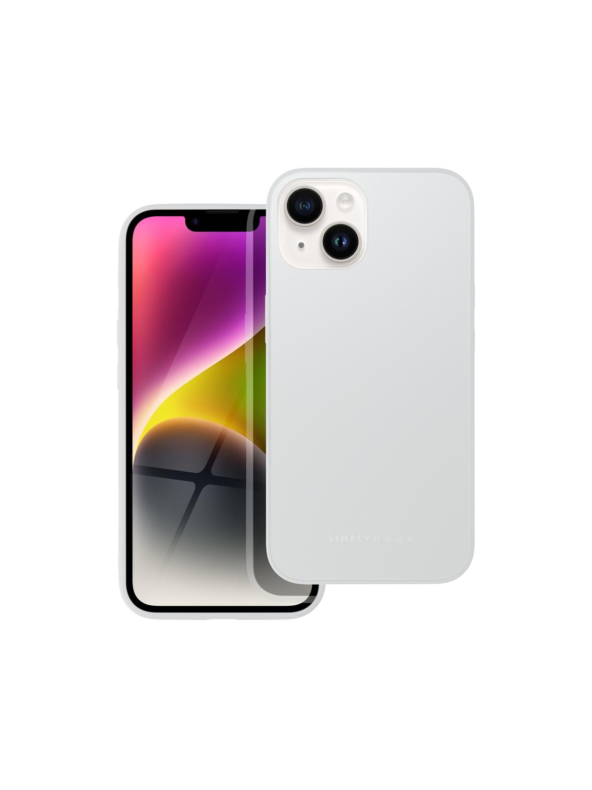 ROAR futerał MATTE GLASS do IPHONE 14 stalowy
