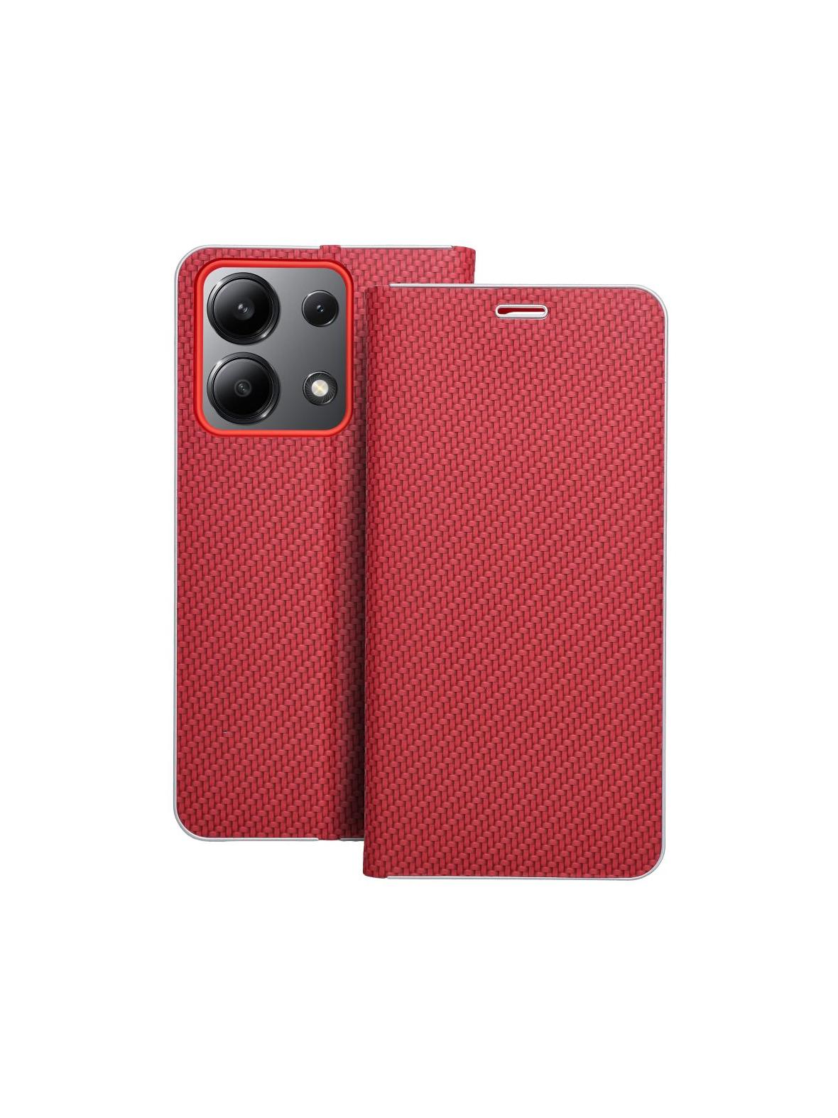 Kabura LUNA Book Carbon do XIAOMI Redmi Note 13 4G czerwony