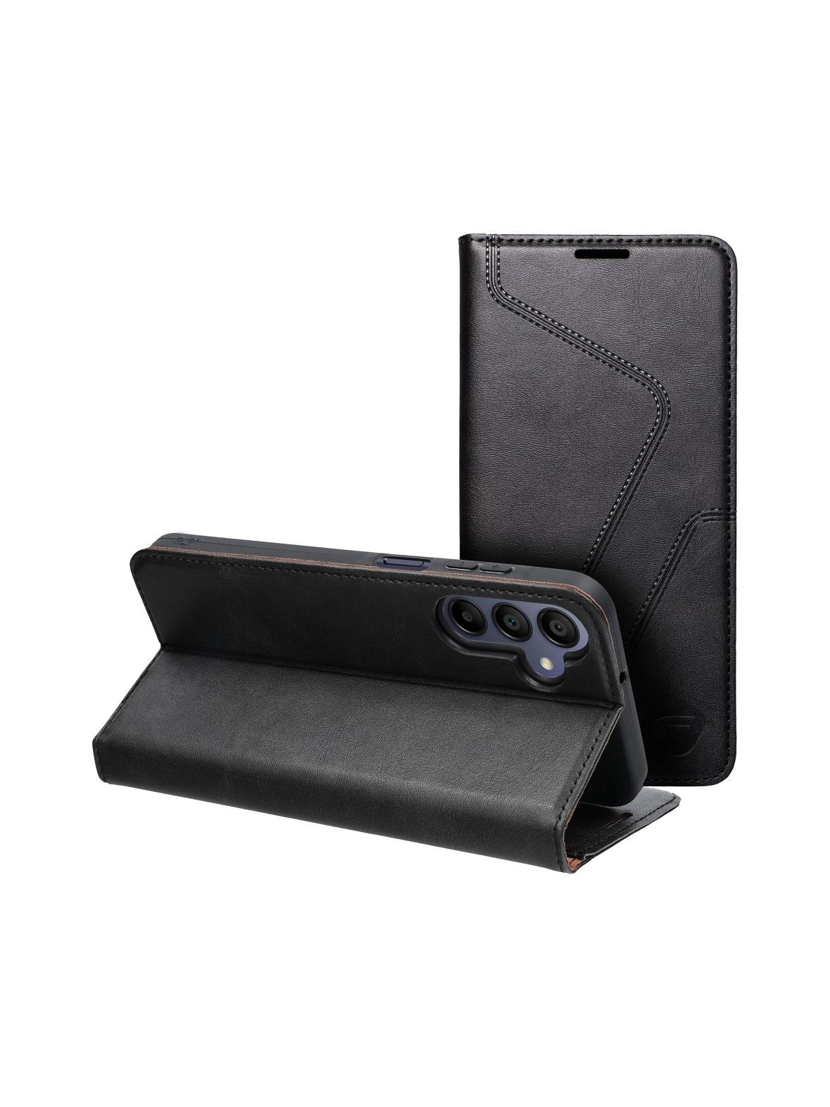 Pokrowiec na Samsung A15 5G Forcell F-Protect RFID Blocker Book czarny