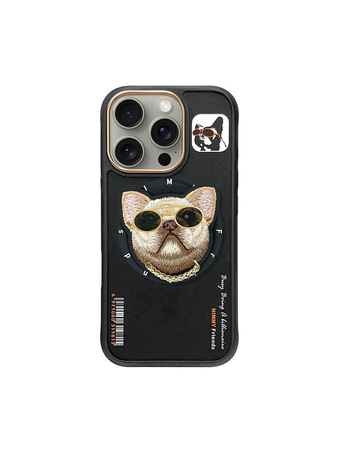 NIMMY futerał GLASSES COOL DOG kompatybilny z MagSafe do IPHONE 16 Pro czarny