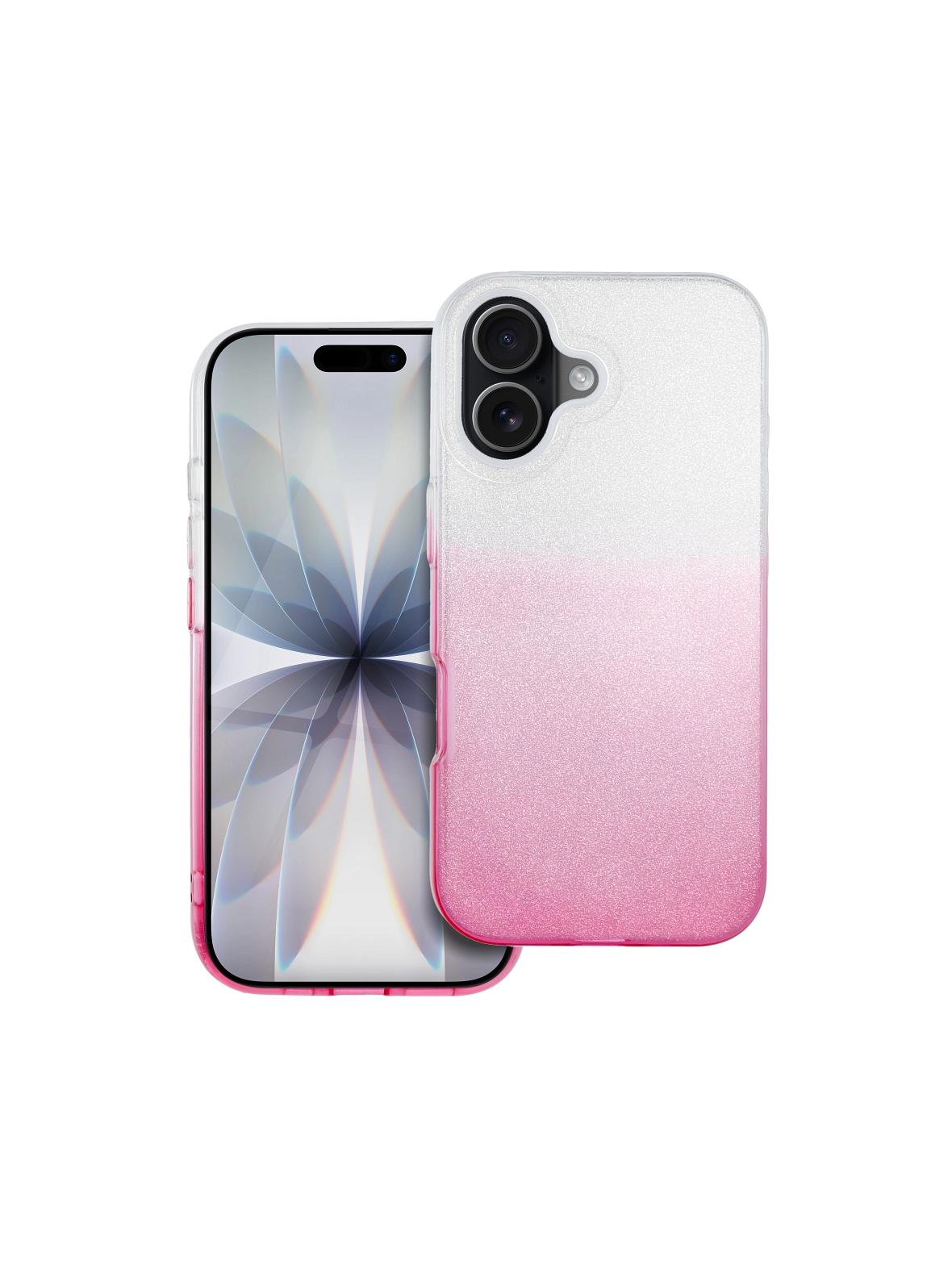 Futerał SHINING do IPHONE 17 transparentny różowy