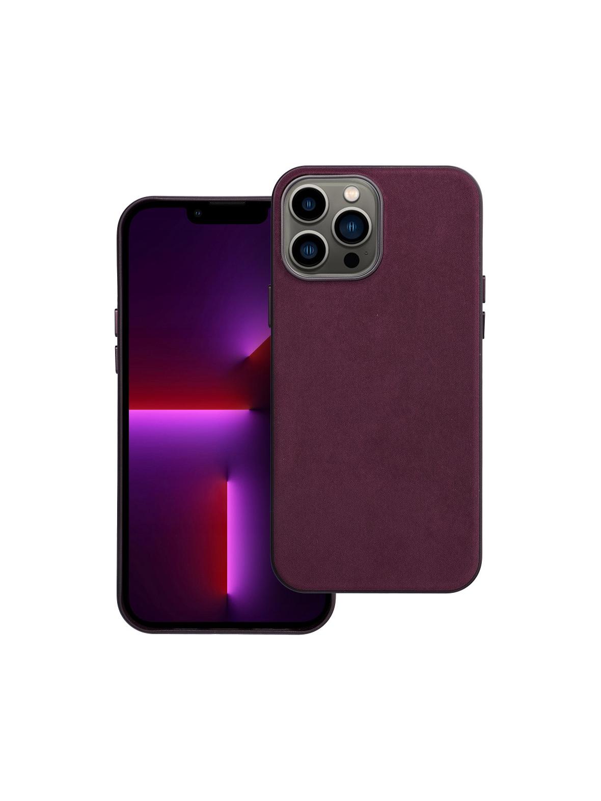 Futerał WOVEN MAG COVER kompatybilny z MagSafe do IPHONE 13 Pro Max burgundowy