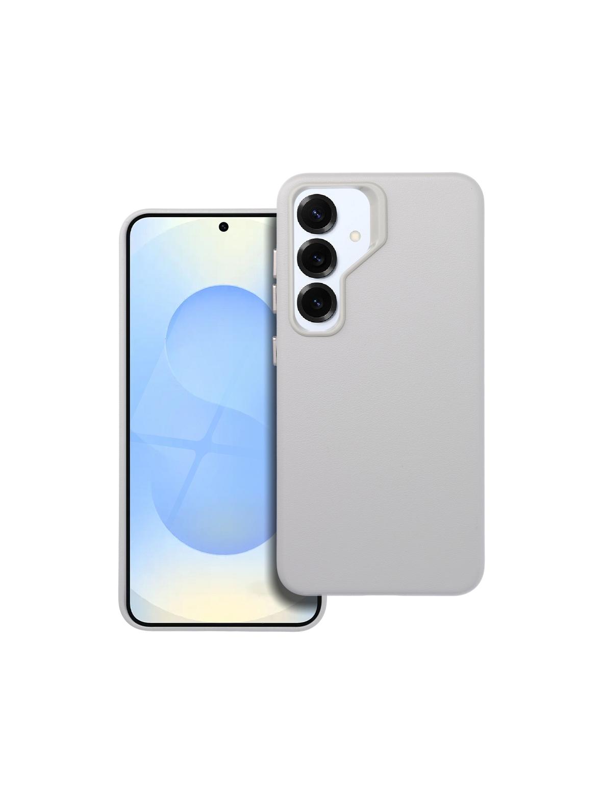 Futerał LEATHER MAG COVER kompatybilny z MagSafe do SAMSUNG S25 szary