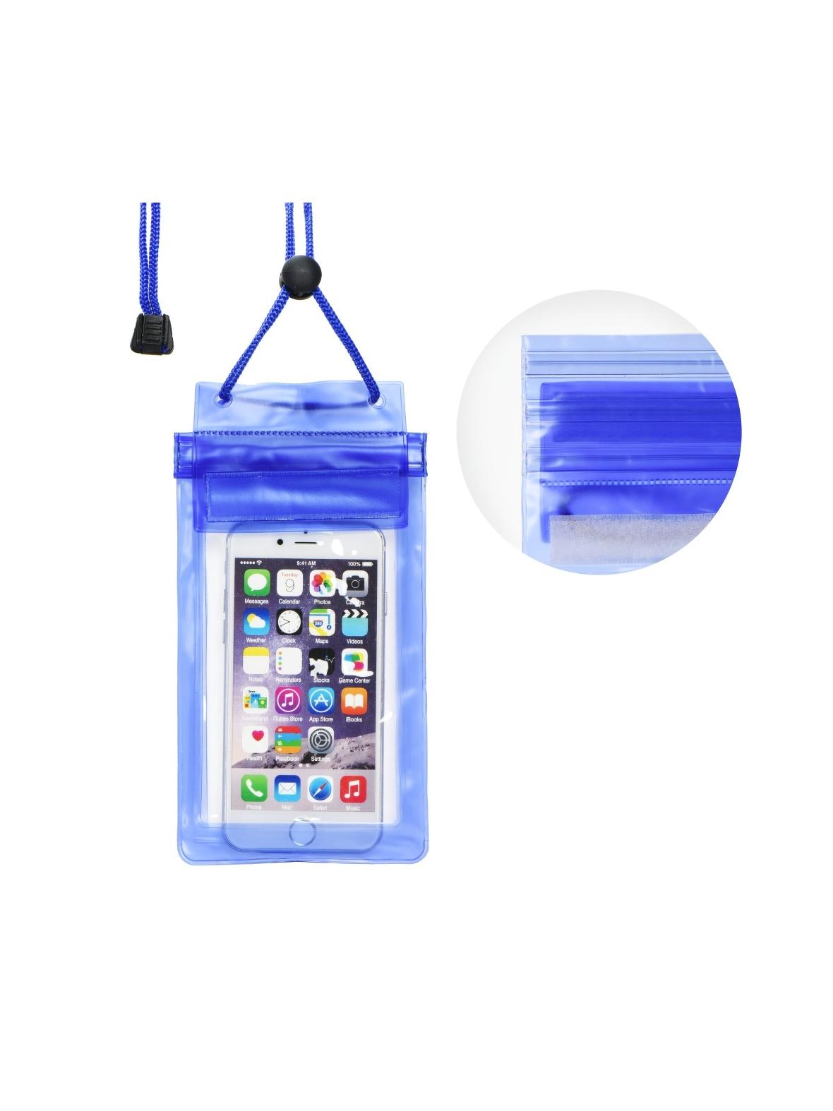 Etui wodoodporne uniwersalne z strunowym zamknięciem niebieskie