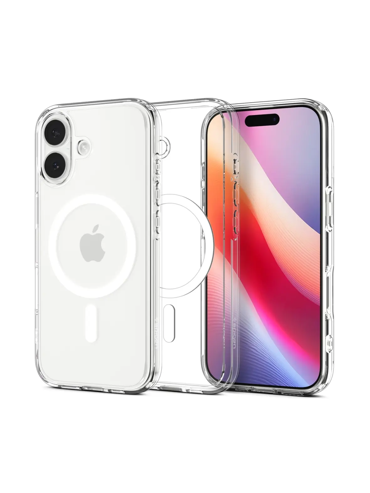 SPIGEN futerał ULTRA HYBRID MAG kompatybilny z MagSafe do IPHONE 17 clear white