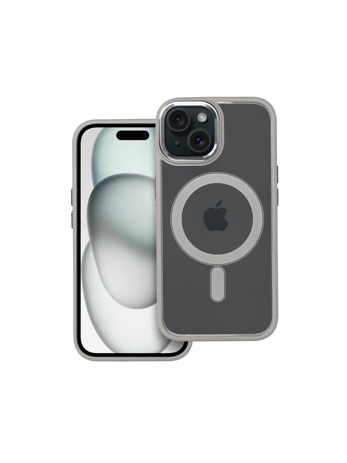 Futerał do iPhone 15 Color Edge Mag Cover zgodny z MagSafe tytanowy szary