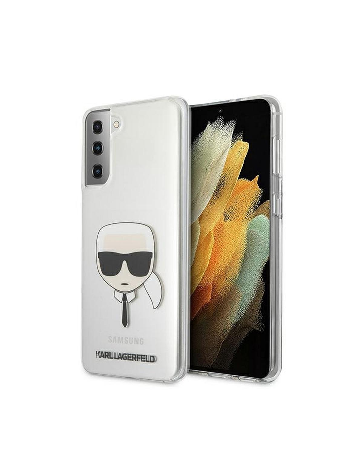 KARL LAGERFELD futerał do SAMSUNG S21 Plus KLHCS21MKTR (Karl's Head) transparentny
