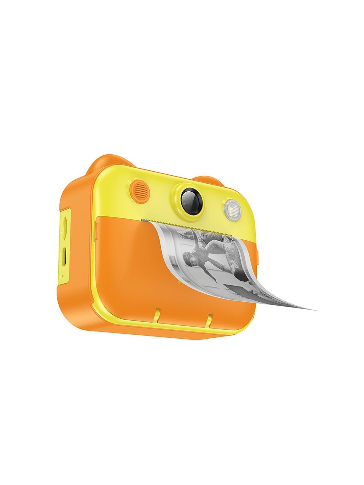 Aparat cyfrowy dla dzieci z drukarką i funkcją selfie Hoco 2,4" DV204 żółty